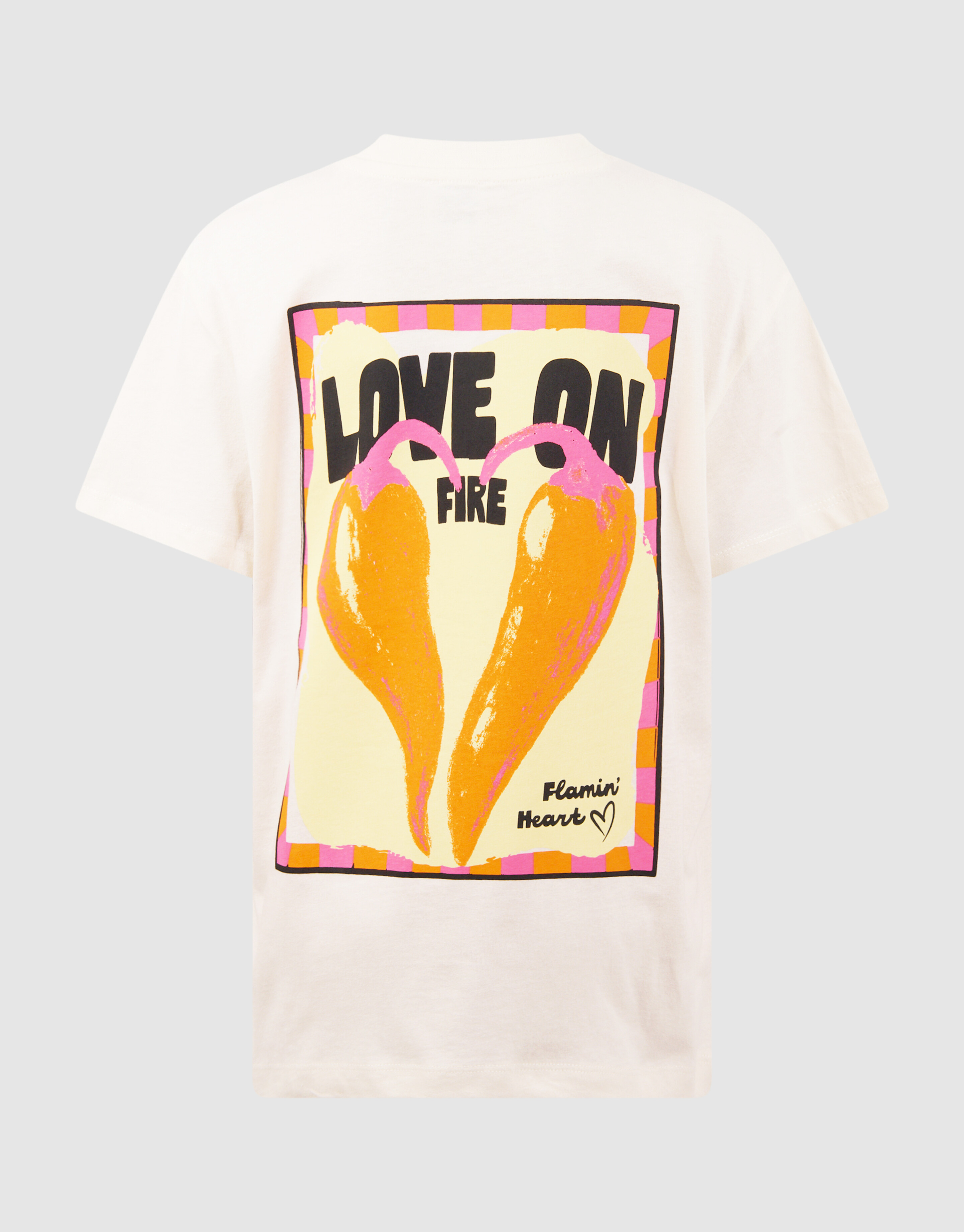 Flammenkunst T-Shirt Gebrochen Wei&szlig; SHOEBY GIRLS