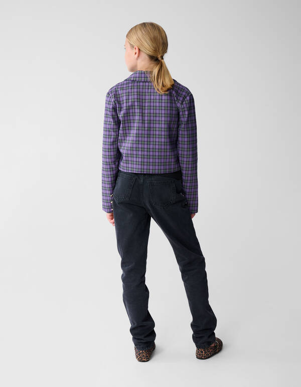 Cropped Karo-Blazer Lila SHOEBY GIRLS