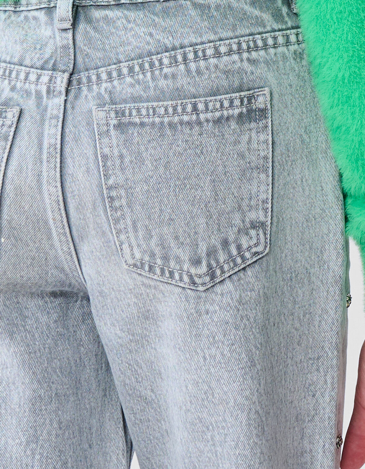 Rose Stud Straight Fit Jeans Hellgrau SHOEBY GIRLS