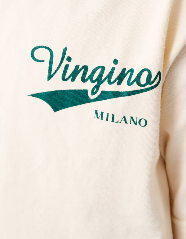 Kunstwerk T-Shirt Gebrochen Wei&szlig; SHOEBY BOYS