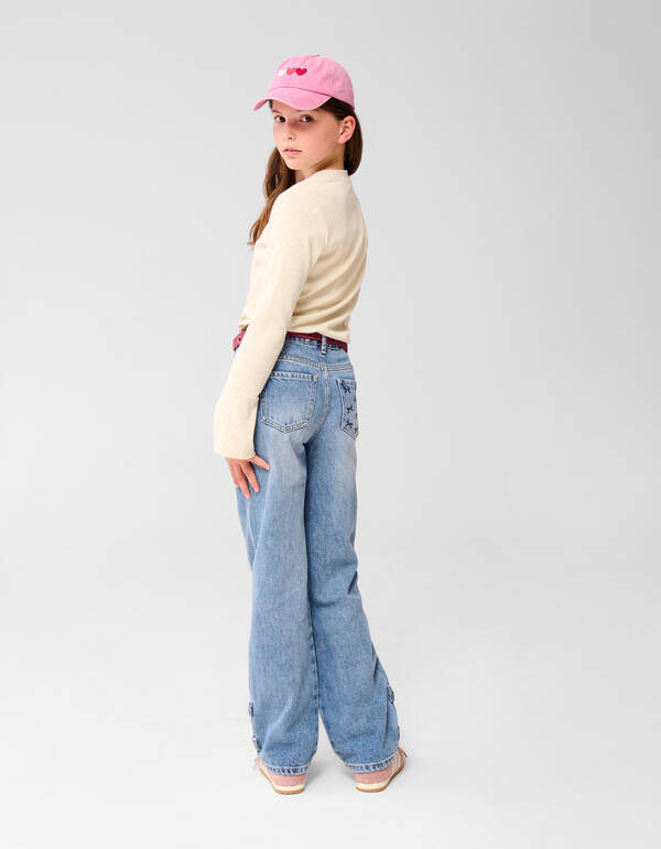 Strass Longsleeve Top Off-White SHOEBY GIRLS