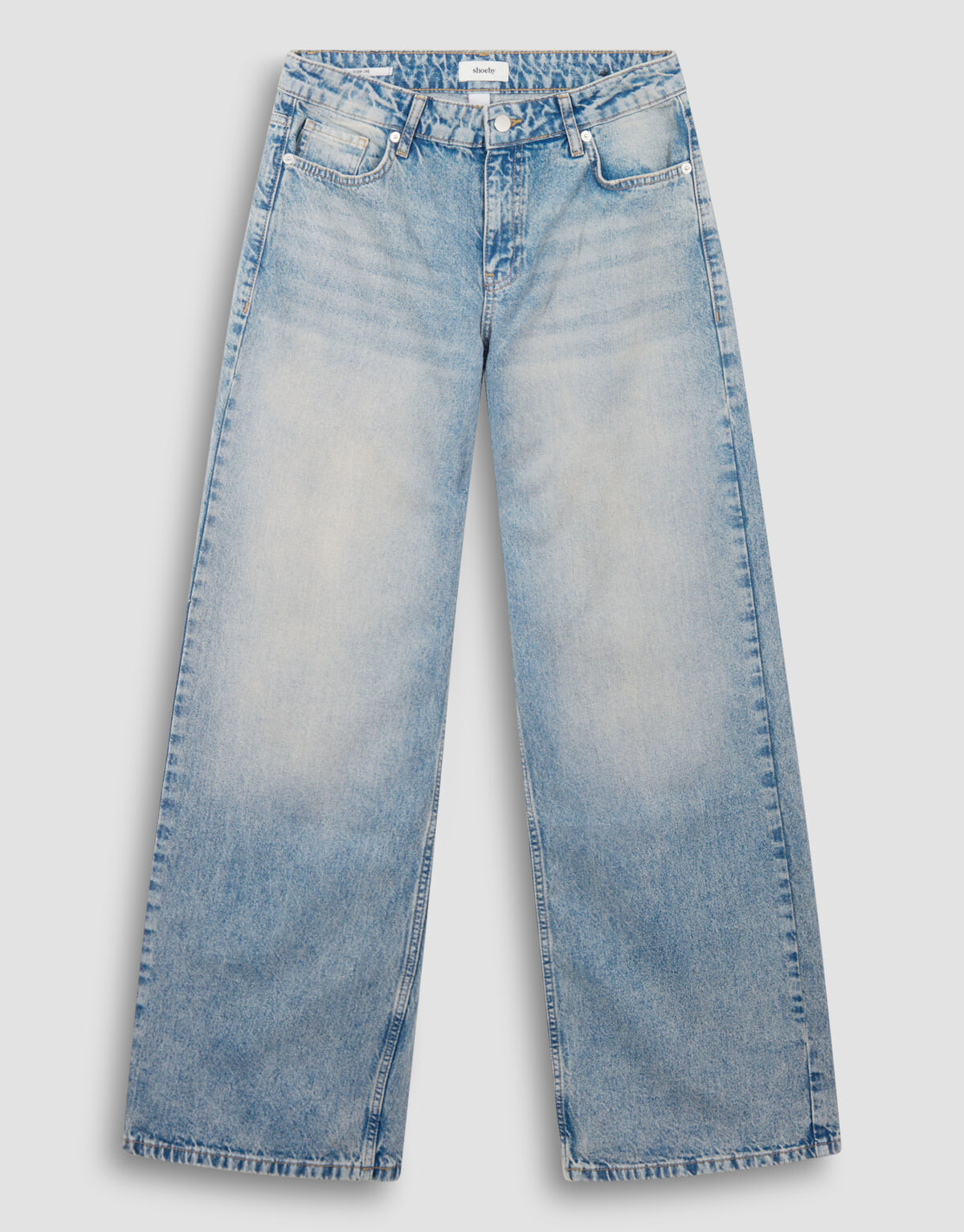 Jeans mit hoher Taille und weitem Bein, blau SHOEBY WOMEN