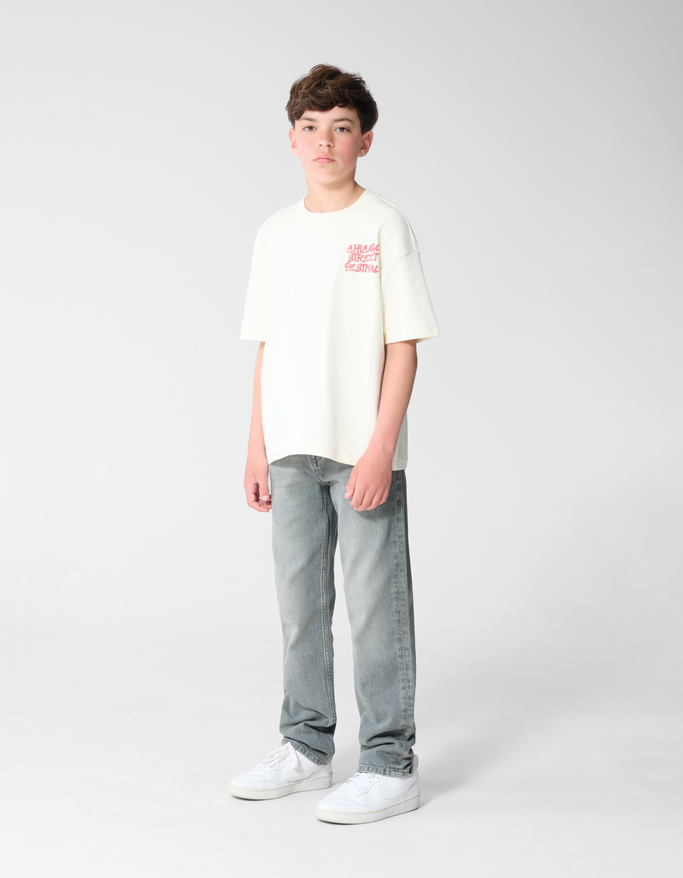 Festival Artwork T-Shirt Gebrochen Wei&szlig; SHOEBY BOYS