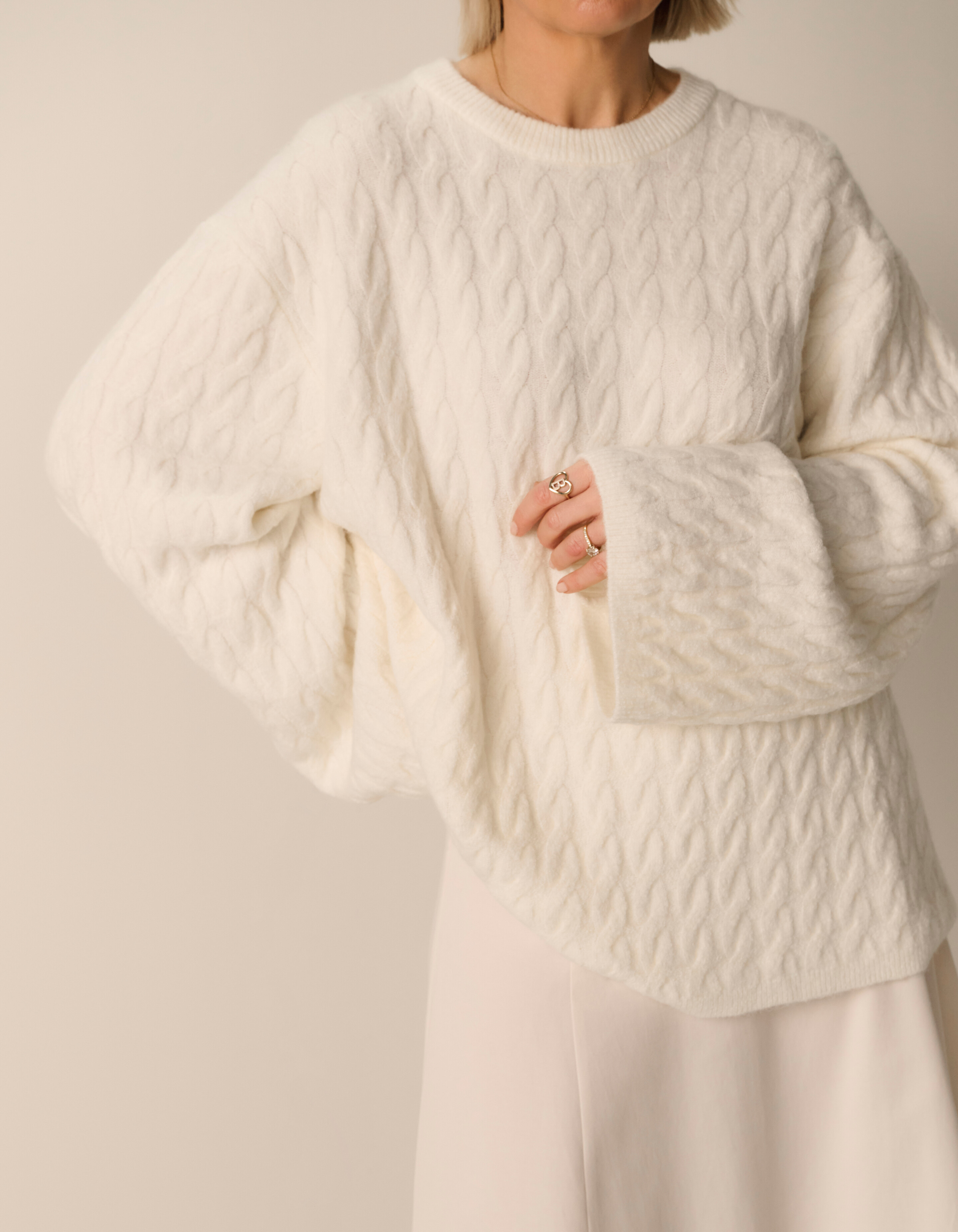 Kabelpullover Off White von Lonneke SHOEBY WOMEN