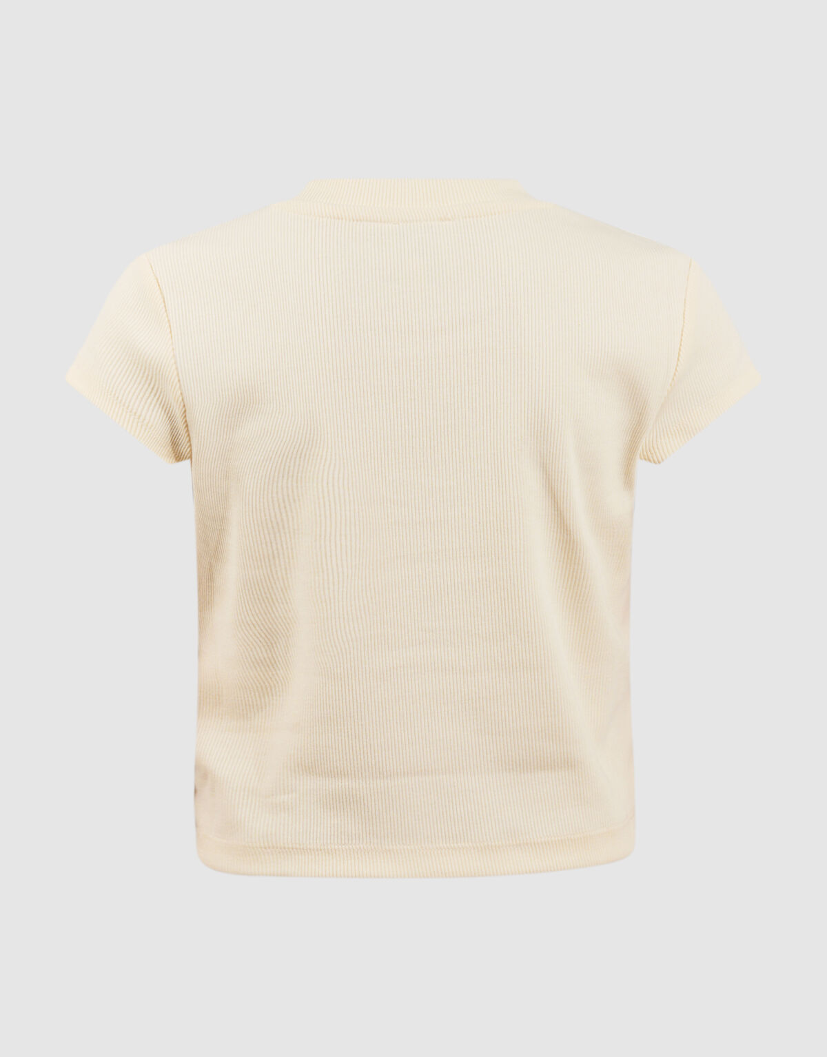 Rib Pepper Crop Top Gebrochenes Wei&szlig; SHOEBY GIRLS