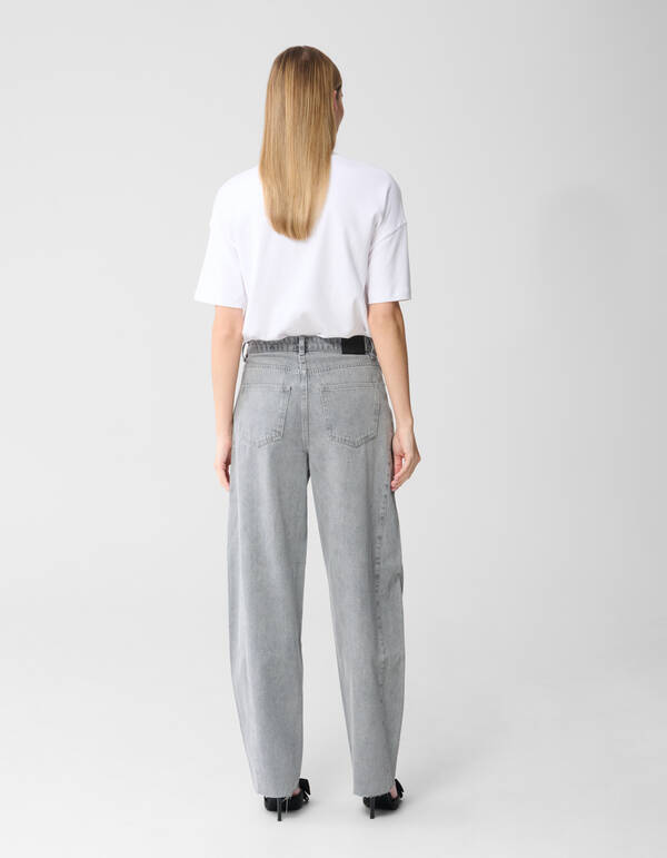 Barrel Fit Jeans Hellgrau SHOEBY WOMEN