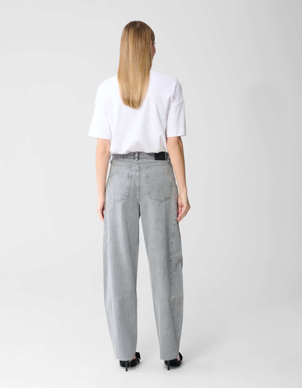 Barrel Fit Jeans Hellgrau SHOEBY WOMEN