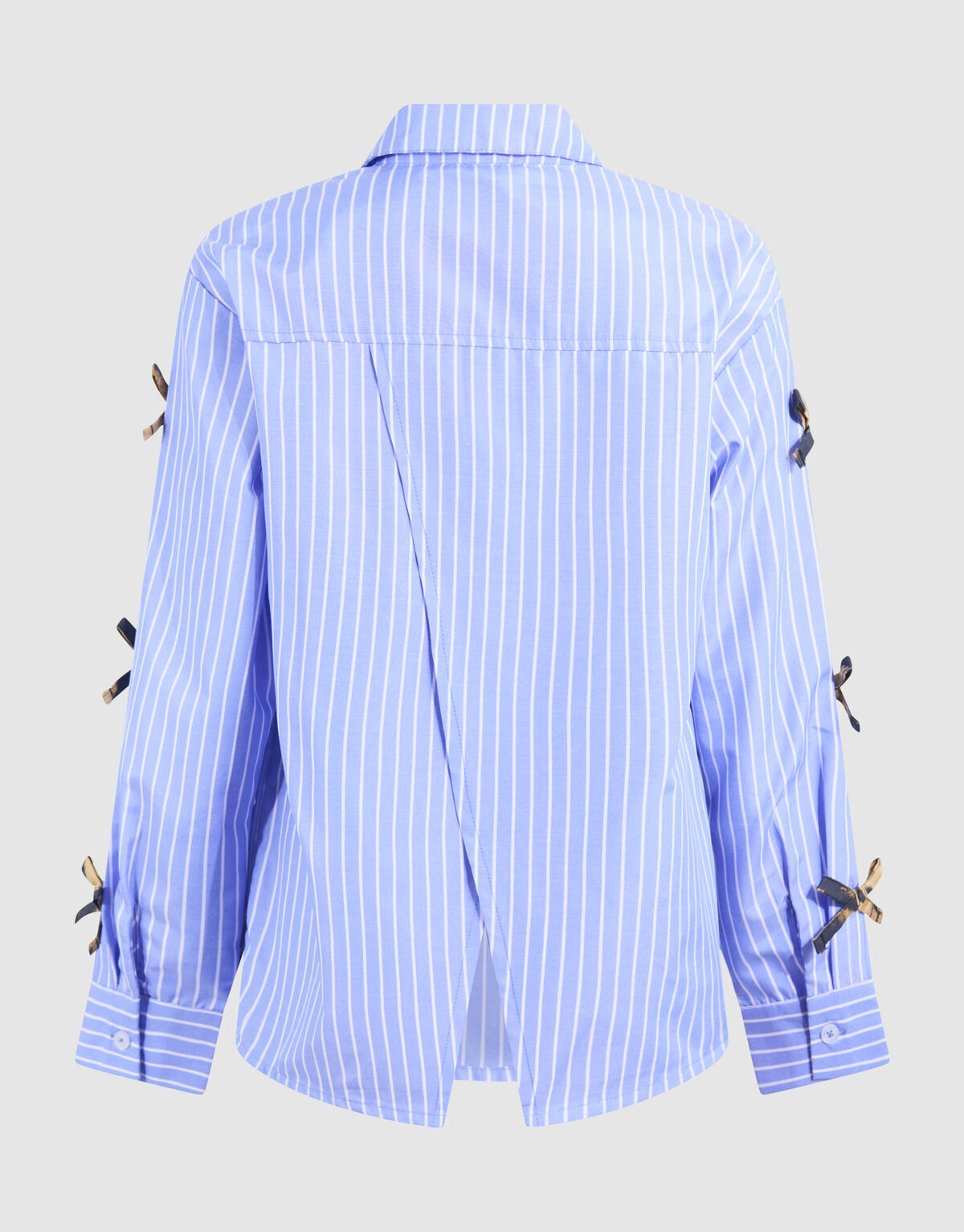 Nadelstreifen-Krawattenbluse Blau SHOEBY GIRLS