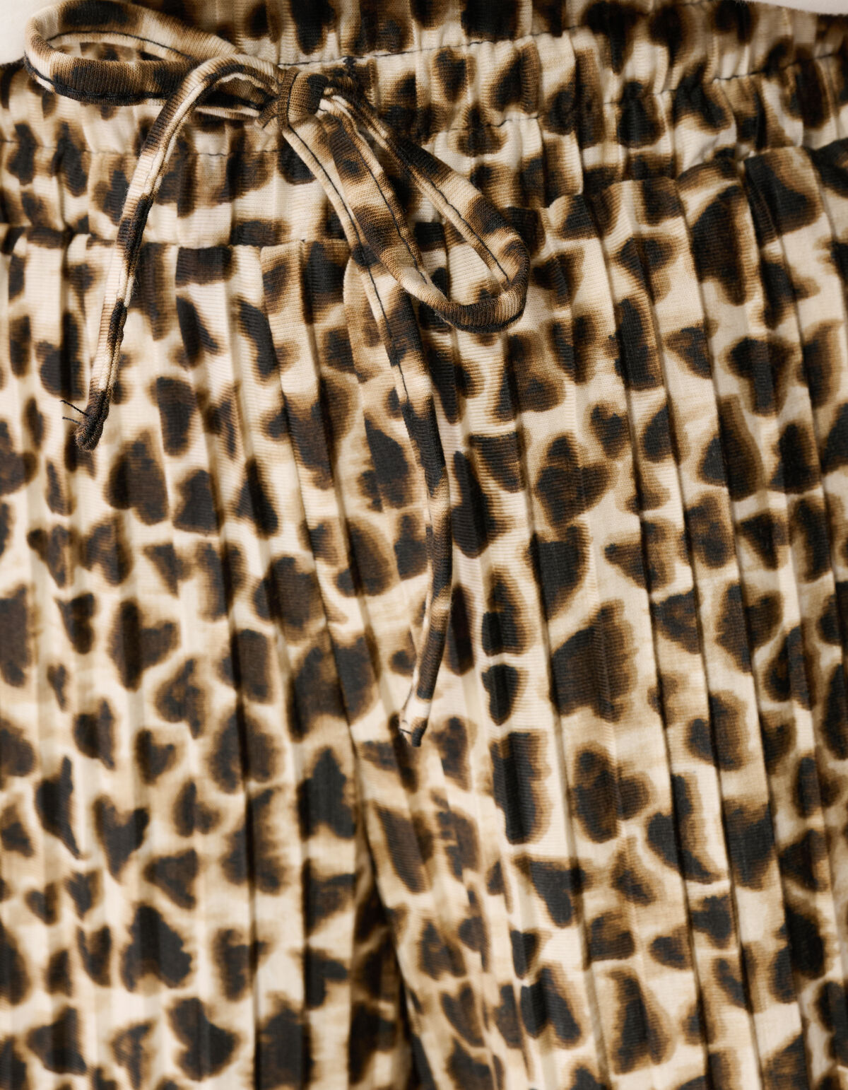 Pliss&eacute; Leopard Hose Hellbraun SHOEBY GIRLS