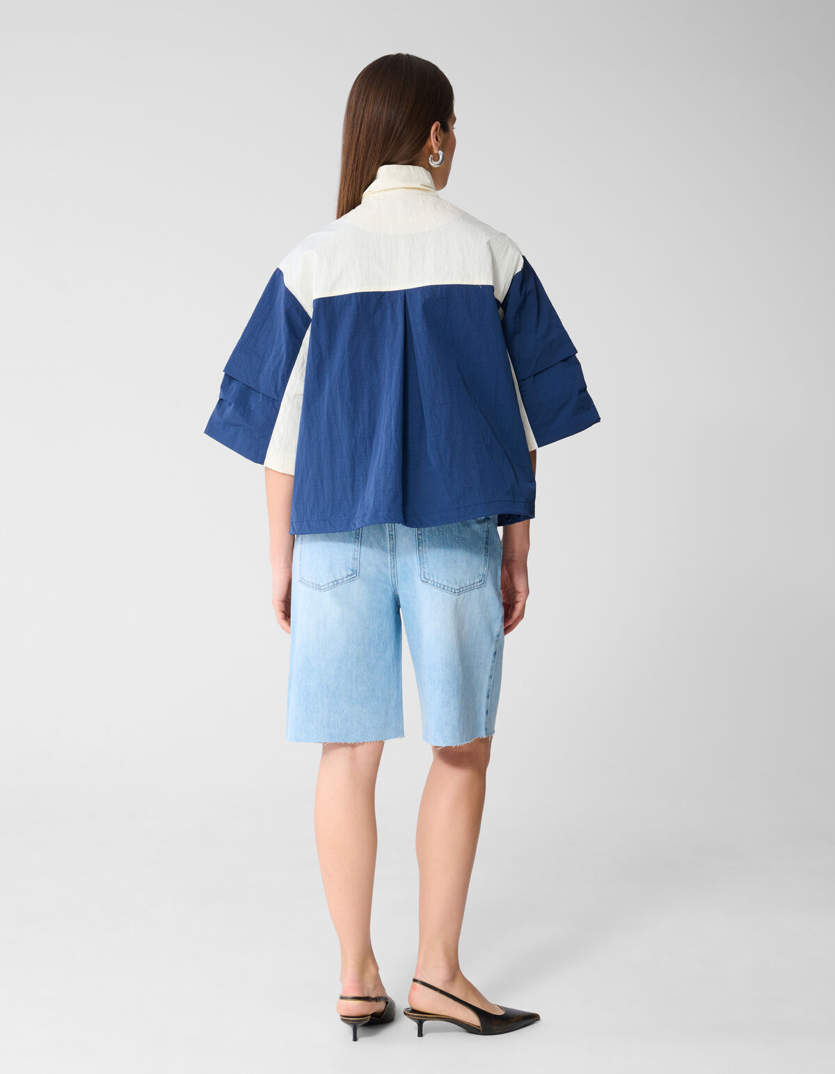 &Uuml;bergro&szlig;e sportliche Trainingsjacke Dunkelblau SHOEBY WOMEN