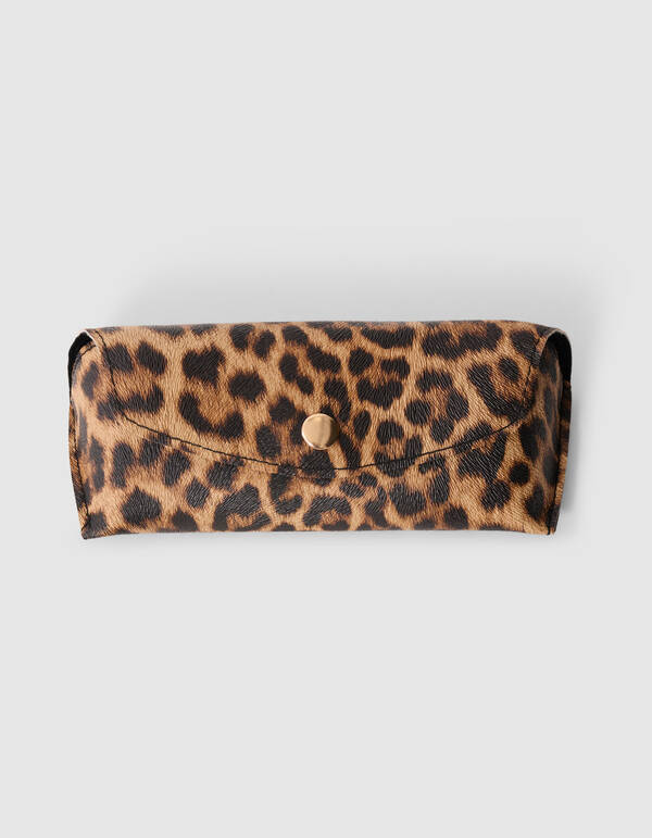 Leopard Sonnenbrillen-Etui Braun SHOEBY ACCESSOIRES
