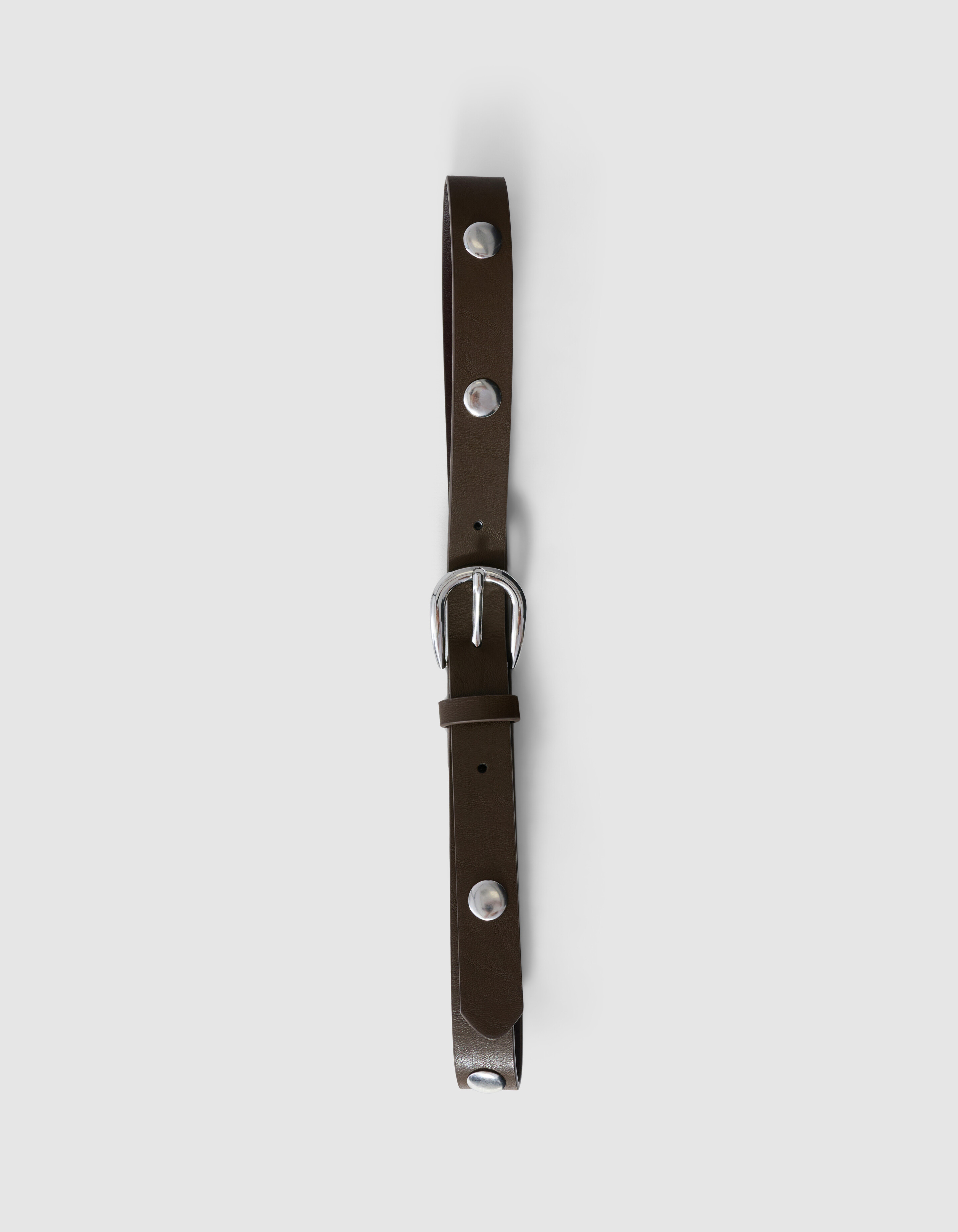 Nieten G&uuml;rtel Dunkelbraun SHOEBY ACCESSOIRES