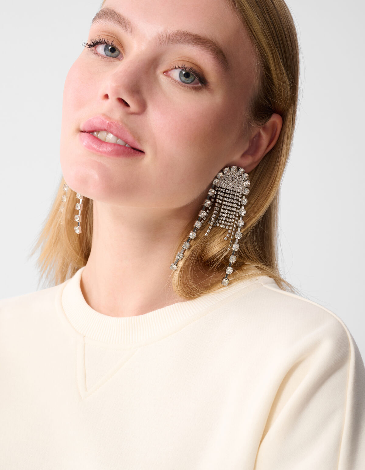 Pullover mit gro&szlig;en &Auml;rmeln in Off White SHOEBY WOMEN