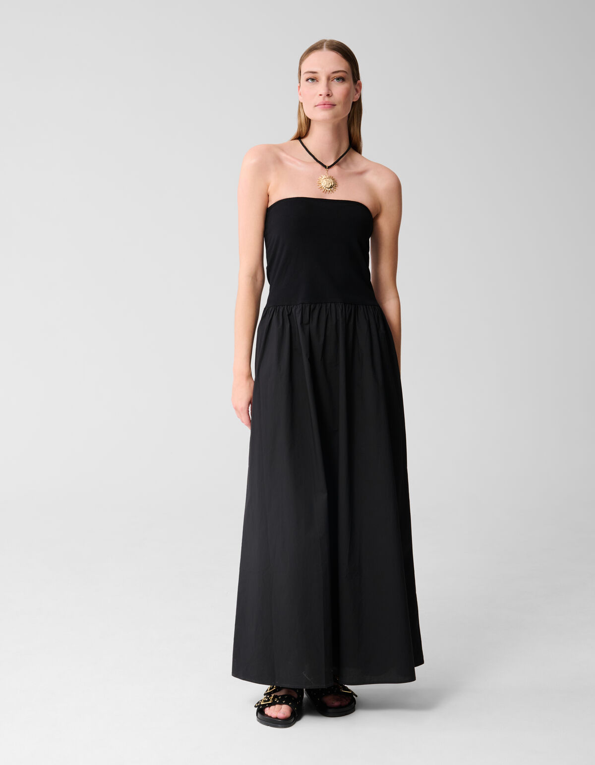 Schulterfreies Maxikleid Schwarz SHOEBY WOMEN