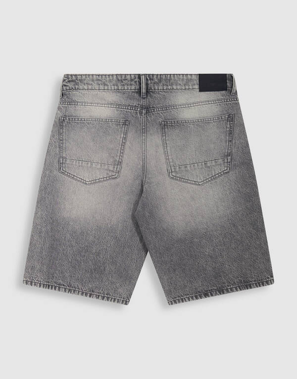 Relaxed Fit Denim Shorts Grau SHOEBY MEN