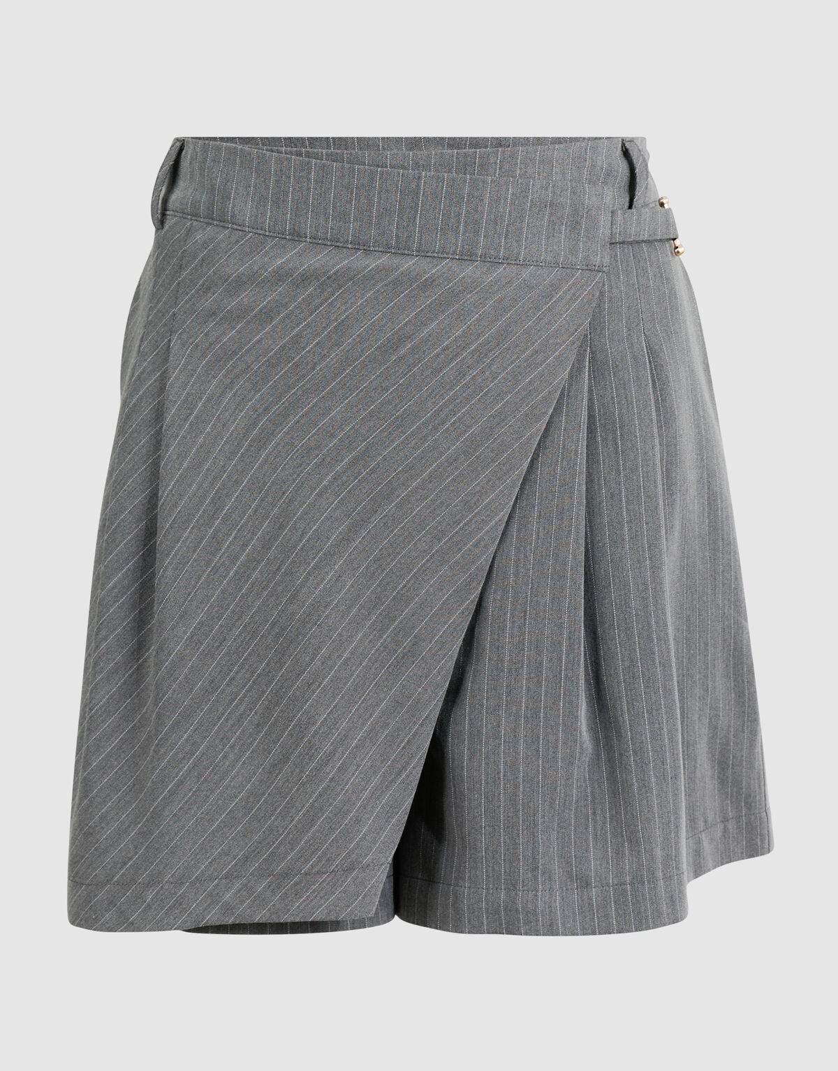 Nadelstreifen-Plissee-Skort Dunkelgrau SHOEBY WOMEN