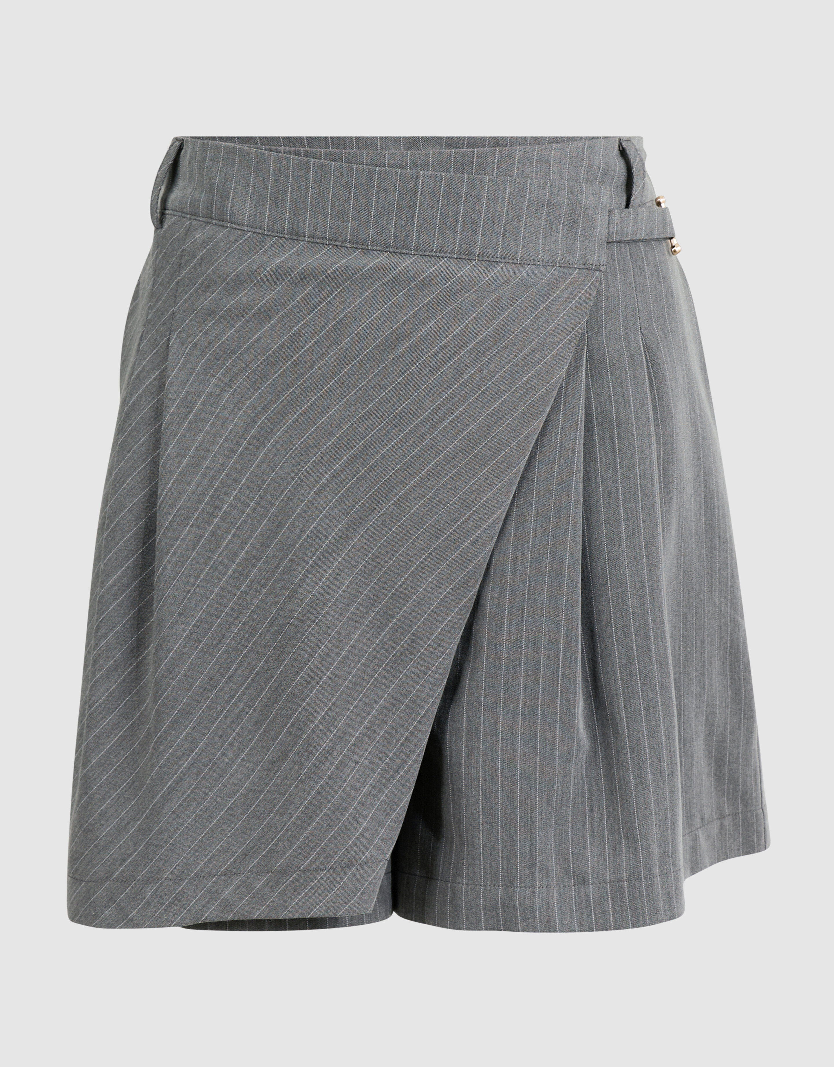 Nadelstreifen-Plissee-Skort Dunkelgrau SHOEBY WOMEN
