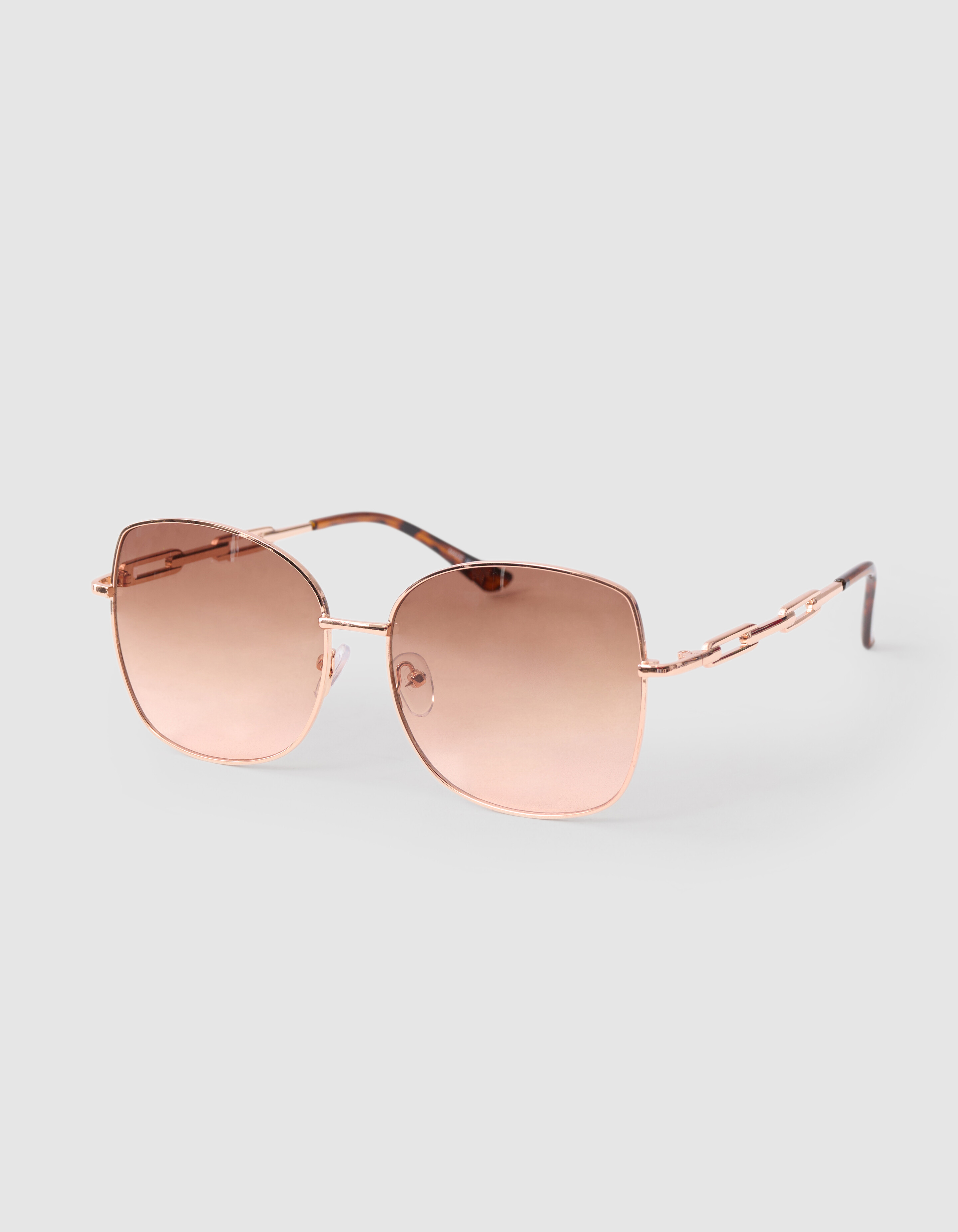 Quadratische Ketten-Sonnenbrille Braun SHOEBY ACCESSOIRES