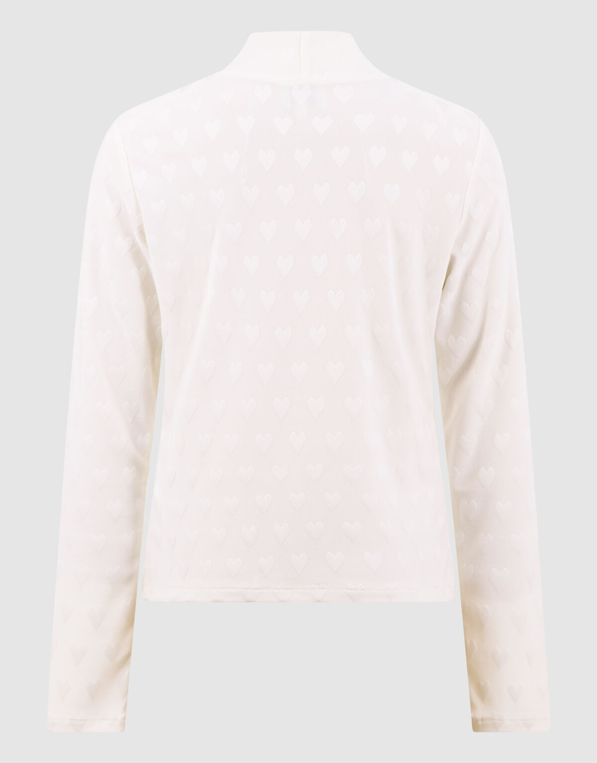 Top mit Allover-Herzmuster Cremefarben SHOEBY GIRLS