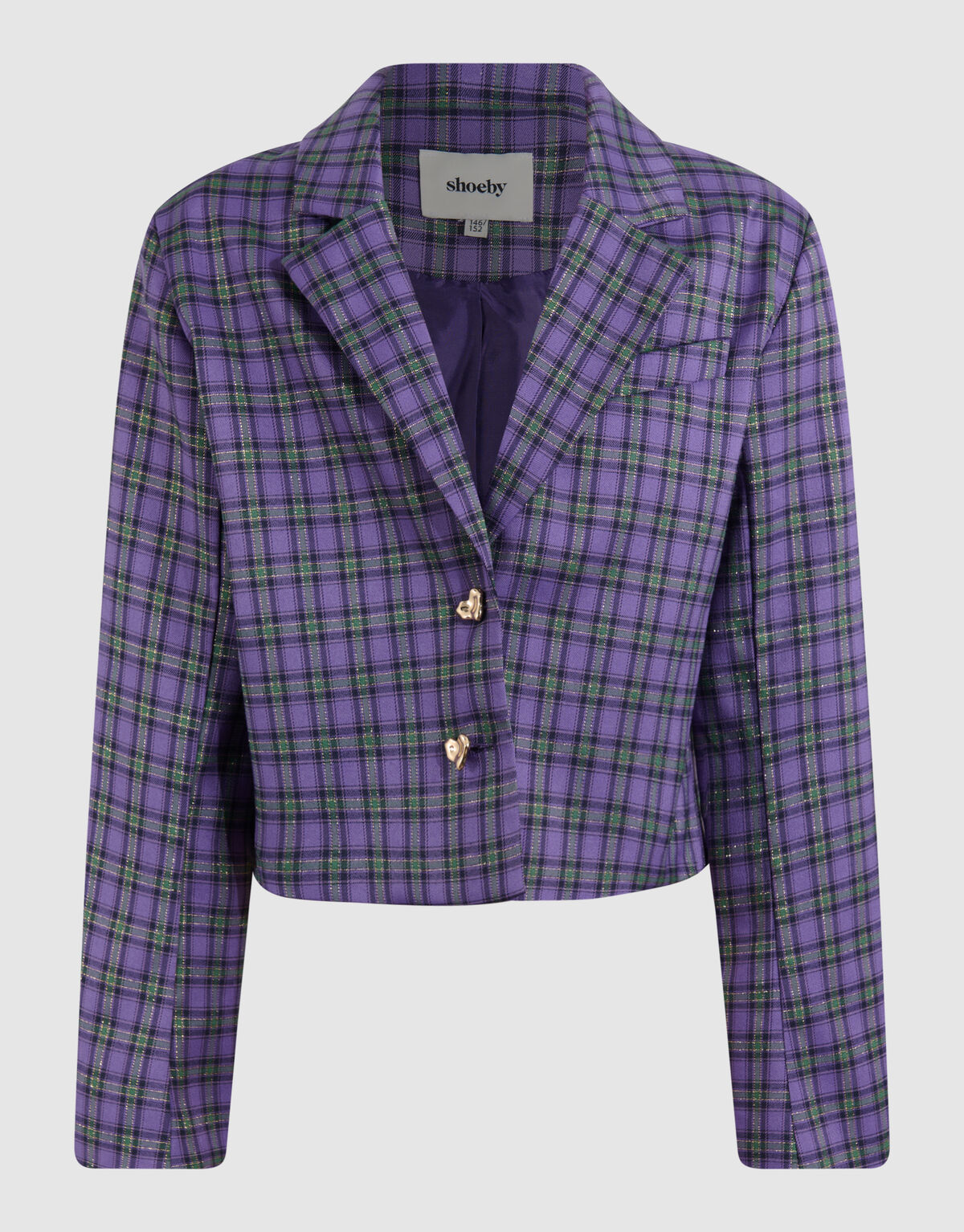 Cropped Karo-Blazer Lila SHOEBY GIRLS