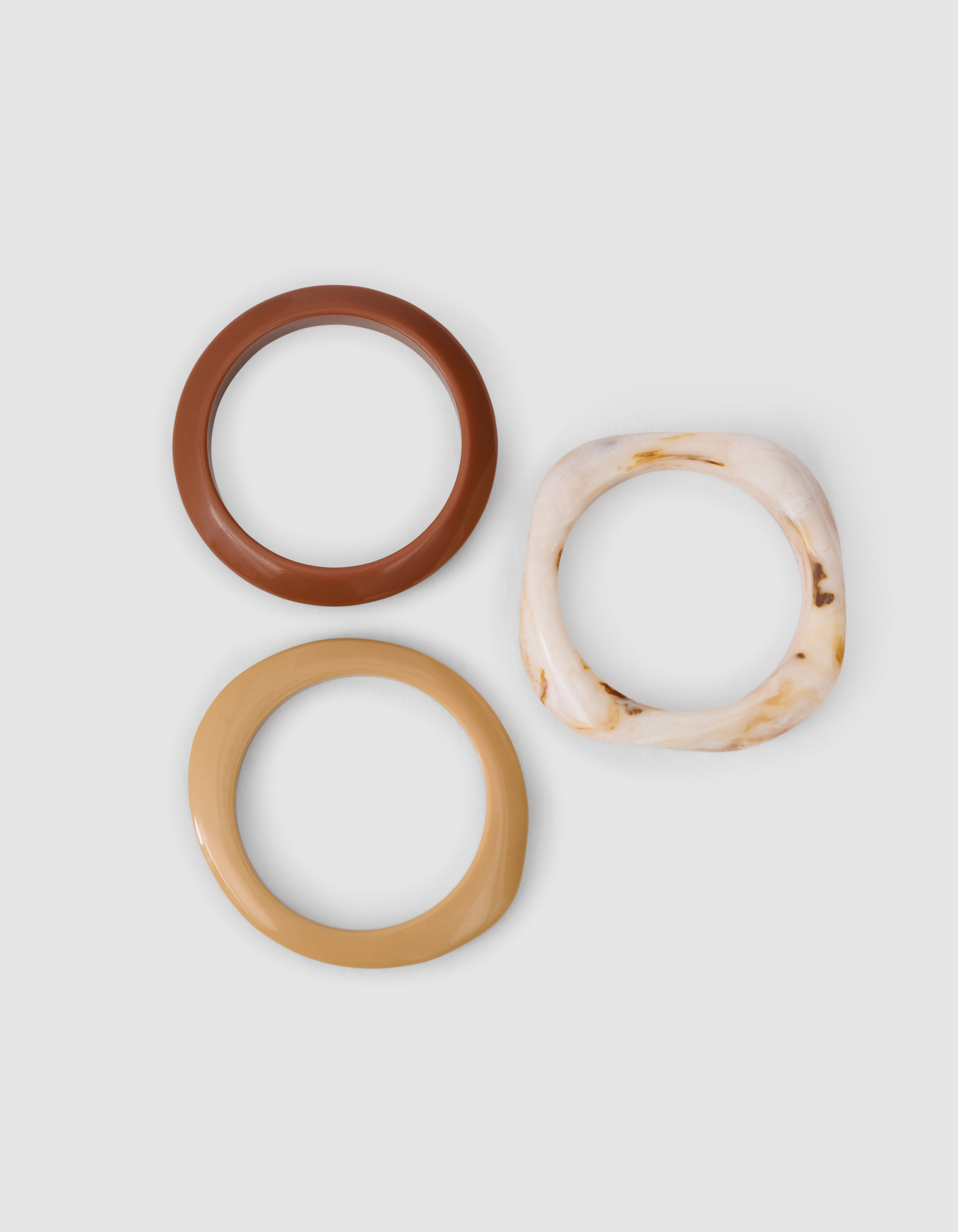 Gro&szlig;es Armreif-Set Beige SHOEBY ACCESSOIRES