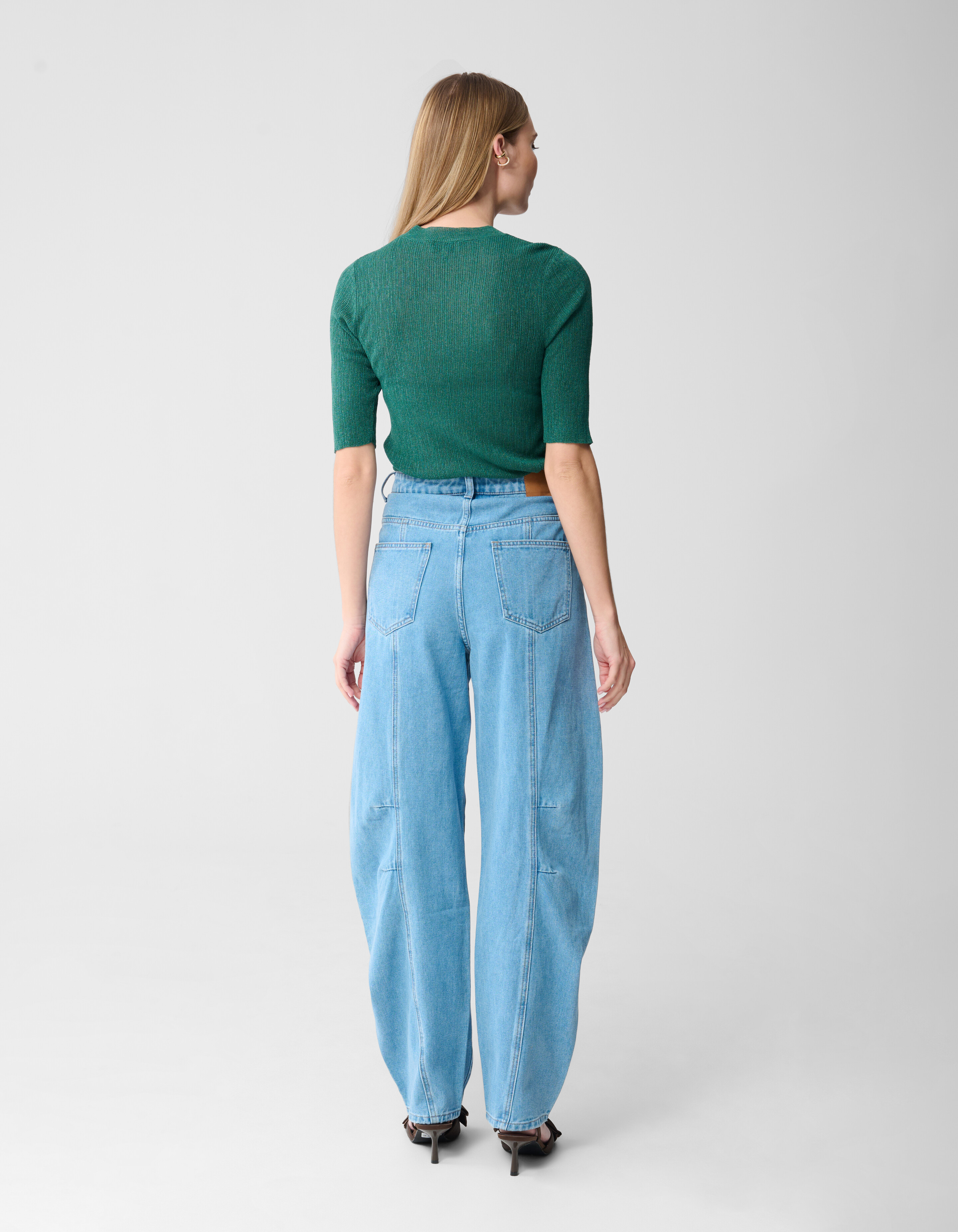 Lurex Struktur Top Gr&uuml;n SHOEBY WOMEN