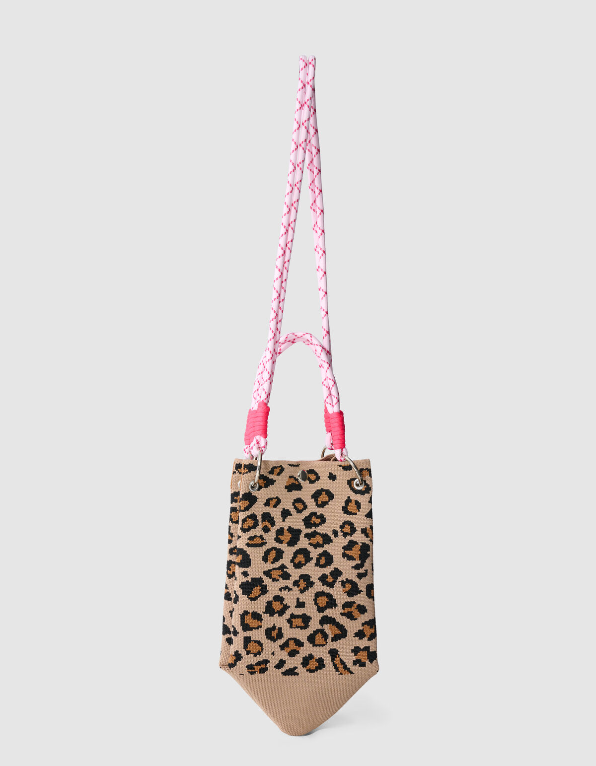 Gestrickte Leoparden-Tasche Hellbraun SHOEBY GIRLS