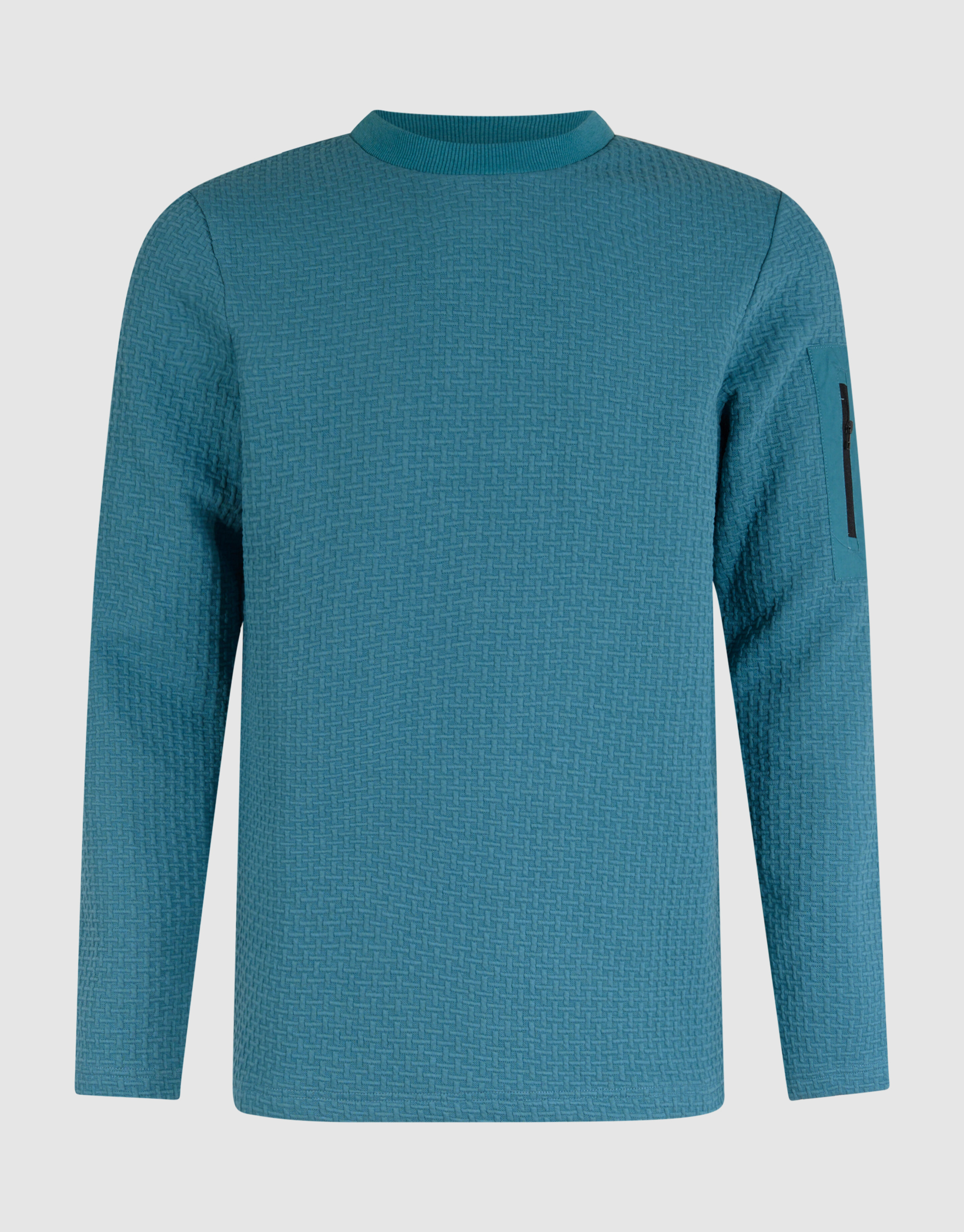 Jersey Structuur Longsleeve Blauw SHOEBY MEN