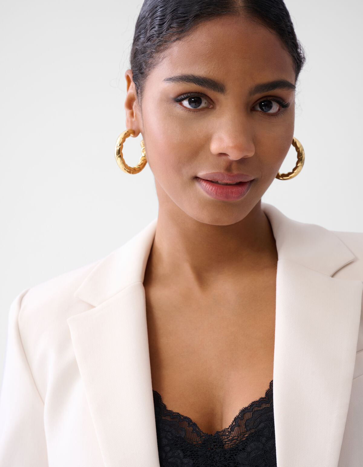 &Uuml;bergro&szlig;er Blazer Off White SHOEBY WOMEN