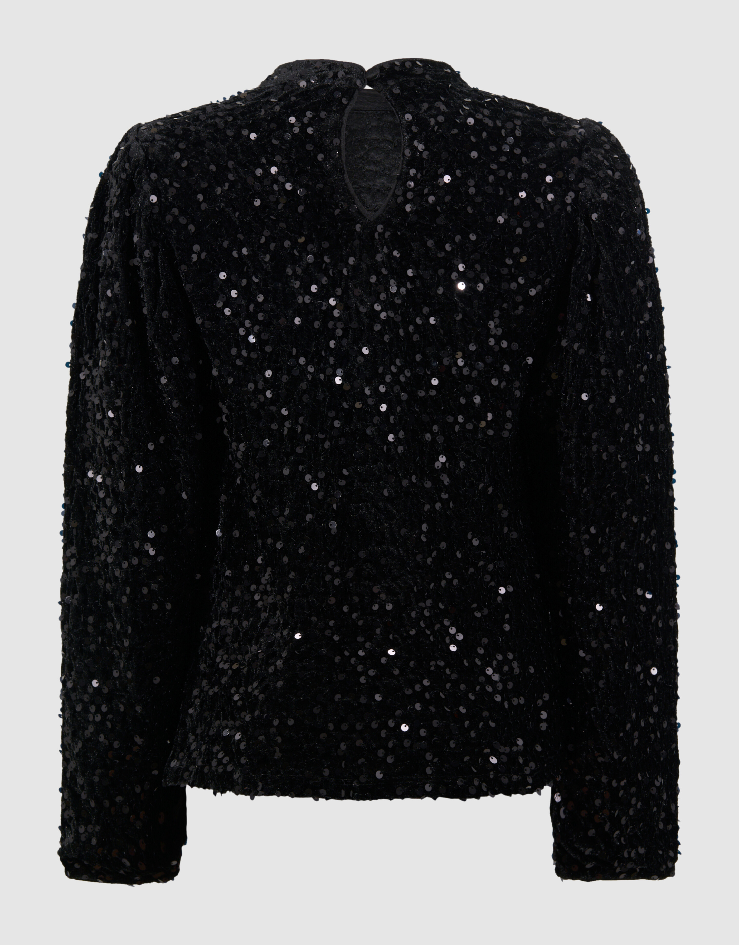 Sequin Longsleeve Top Schwarz SHOEBY GIRLS