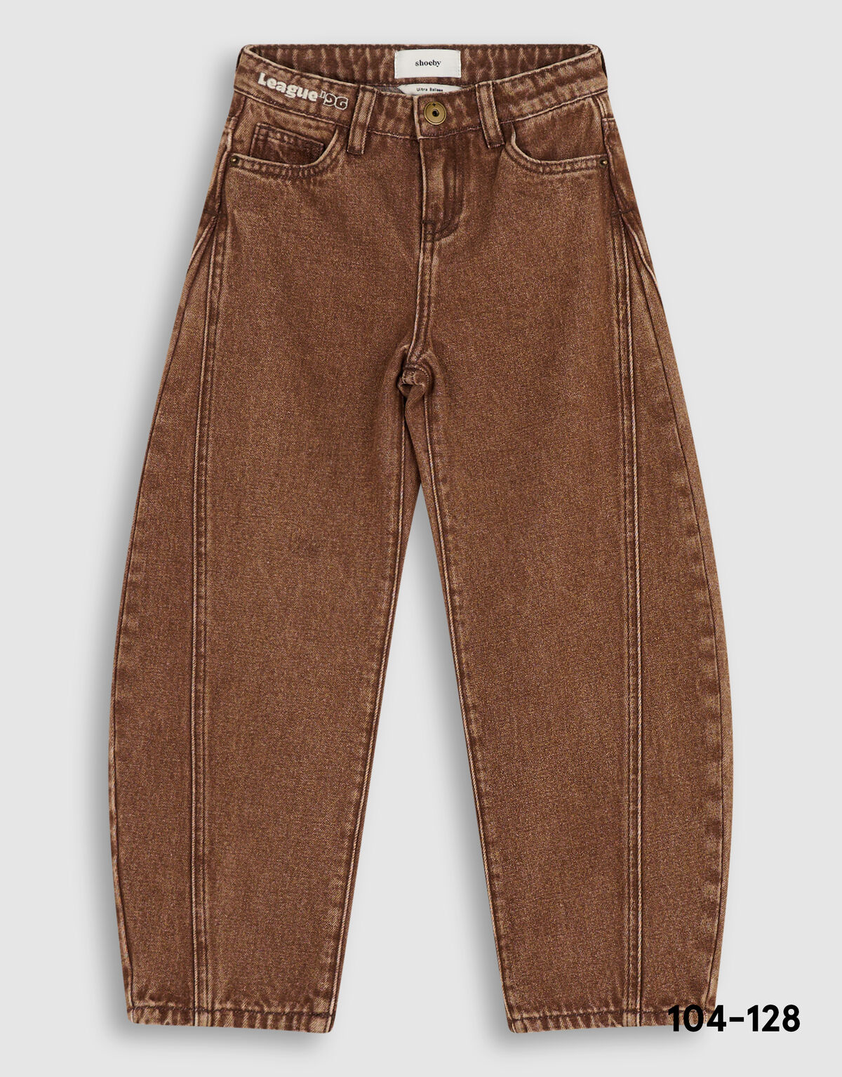 Asymmetrische Barrel-Fit-Jeans, Braun SHOEBY GIRLS