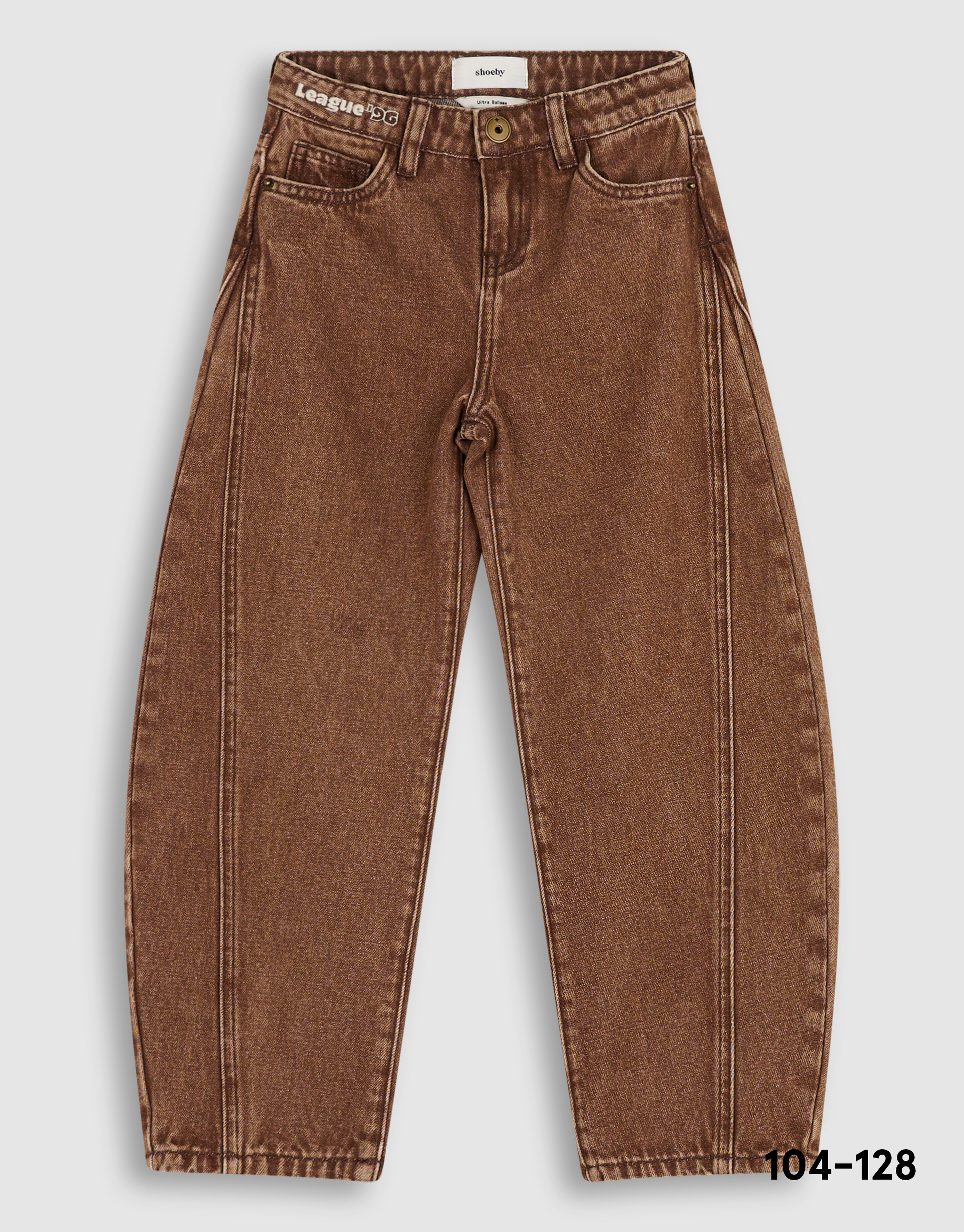 Asymmetrische Barrel-Fit-Jeans, Braun SHOEBY GIRLS