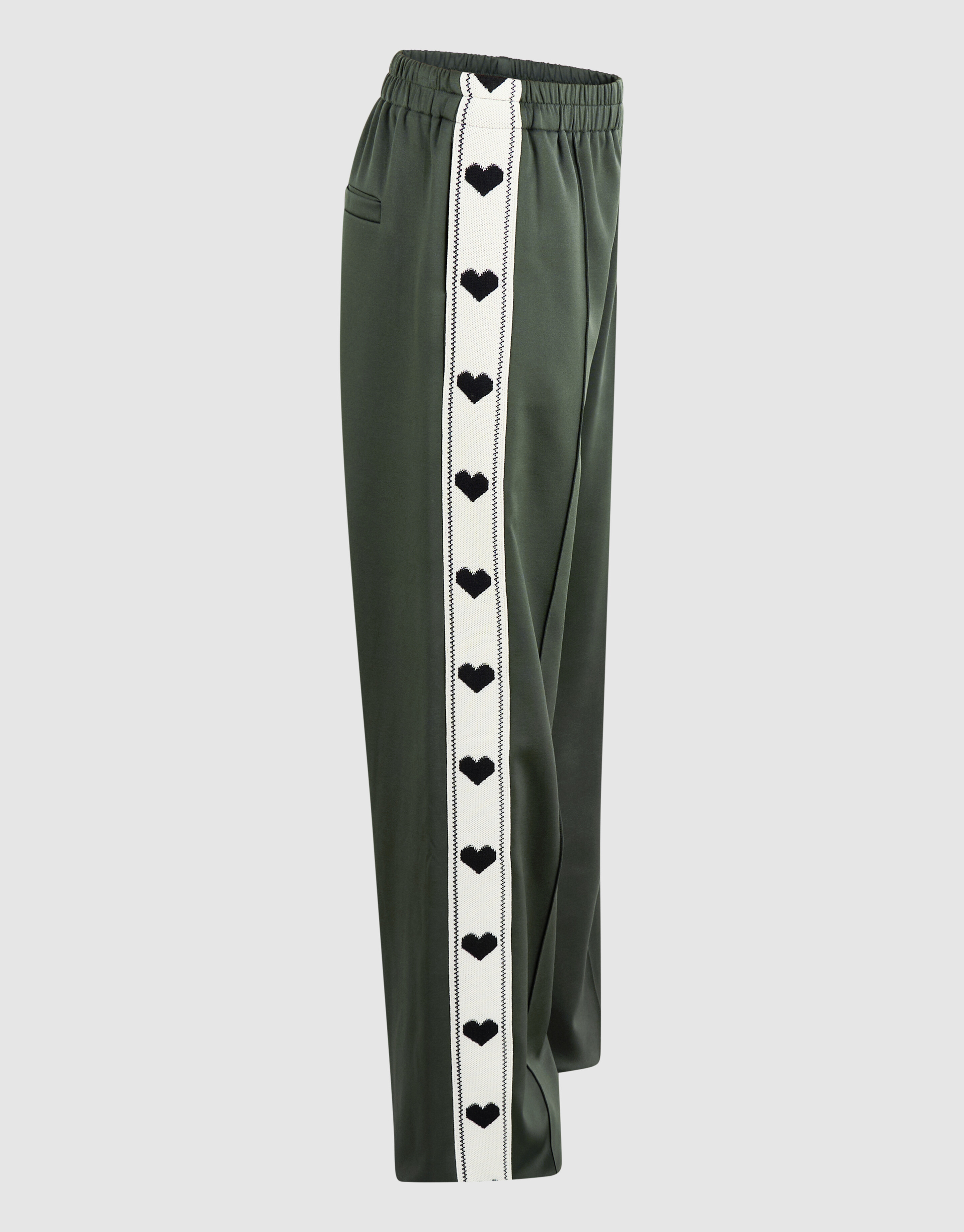 Sporty Heart Wide Leg Fit Broek Donkergroen SHOEBY GIRLS