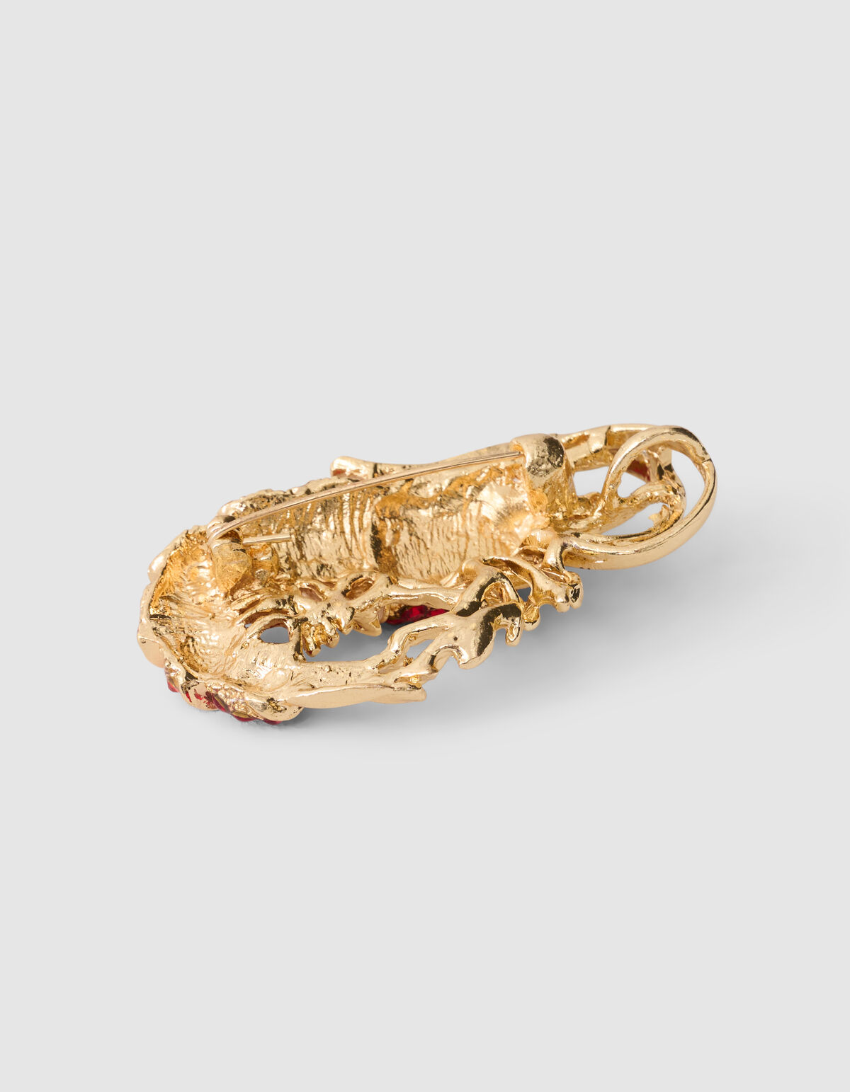 Straßgarnelen-Brosche Gold SHOEBY ACCESSOIRES