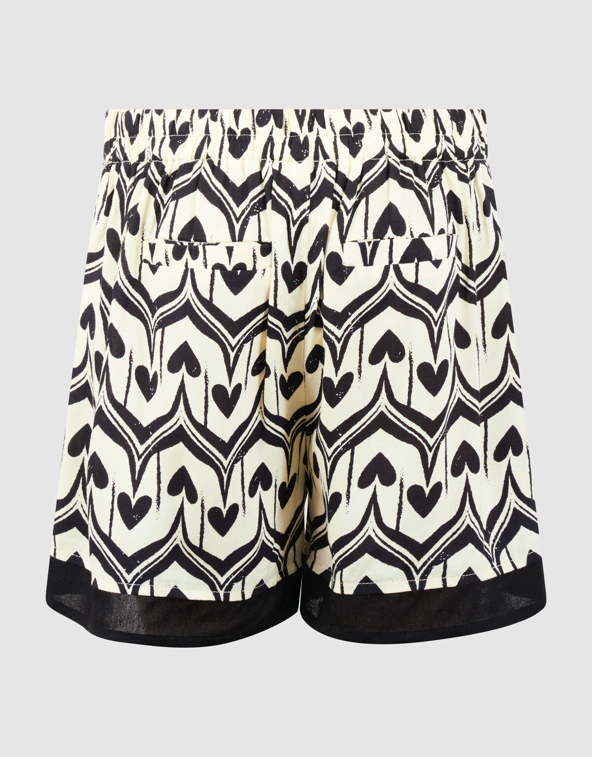 Herz-Print Skort Gebrochen Wei&szlig;/Schwarz SHOEBY GIRLS