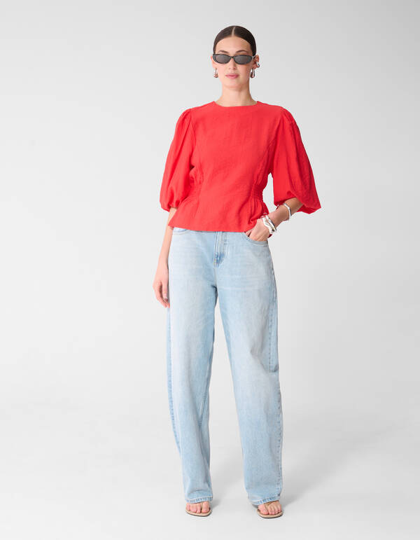 Rotes Smock Puff Top SHOEBY WOMEN