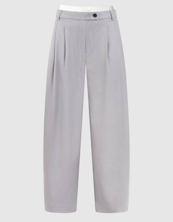 Pinstripe Barrel Fit Hose Hellgrau SHOEBY WOMEN