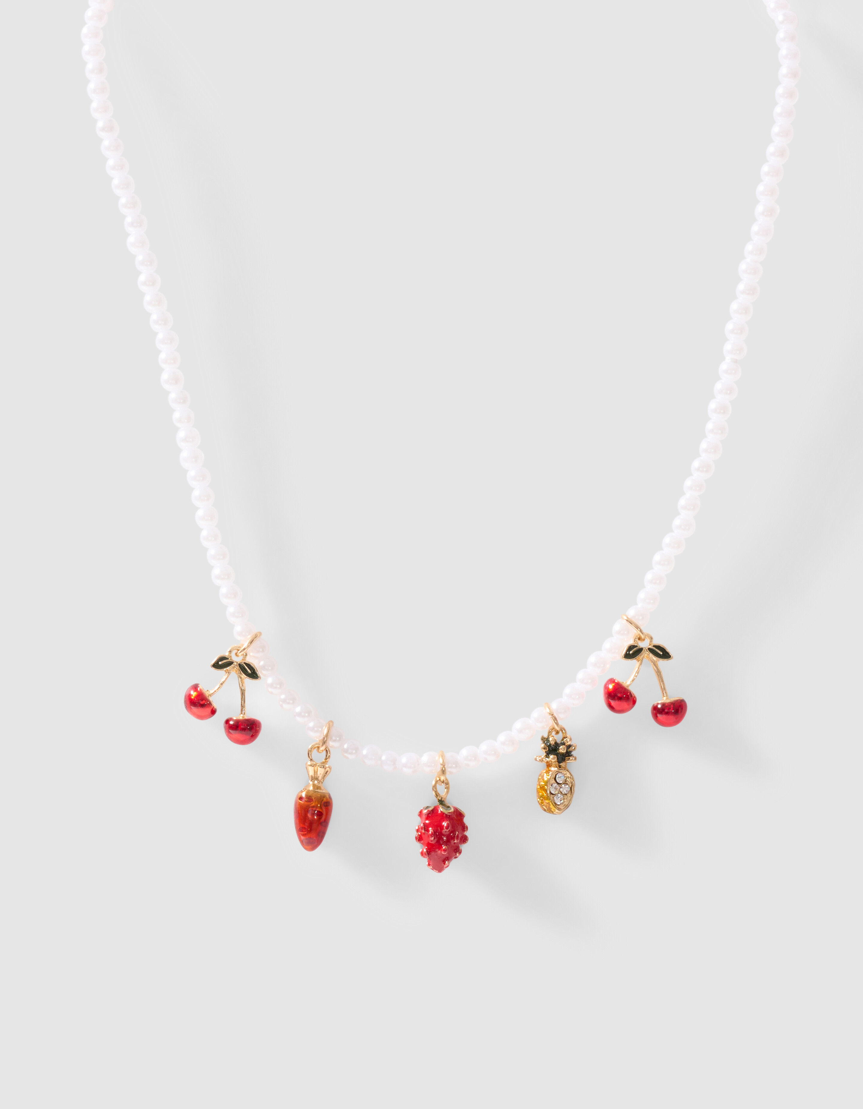 Perlen-Fruchtkette Wei&szlig;/Gold SHOEBY ACCESSOIRES
