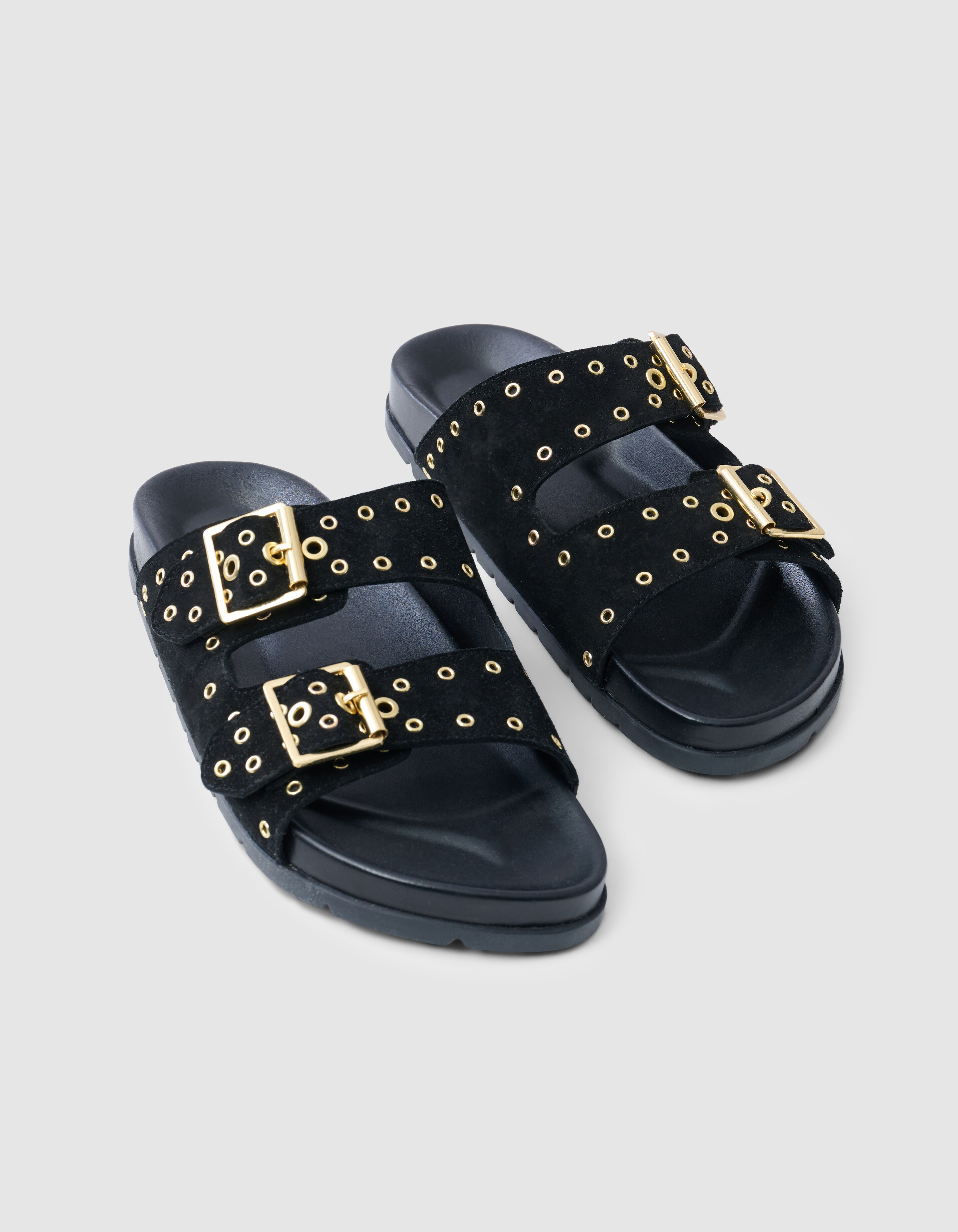 Sandalen mit Nieten Schwarz SHOEBY SHOES