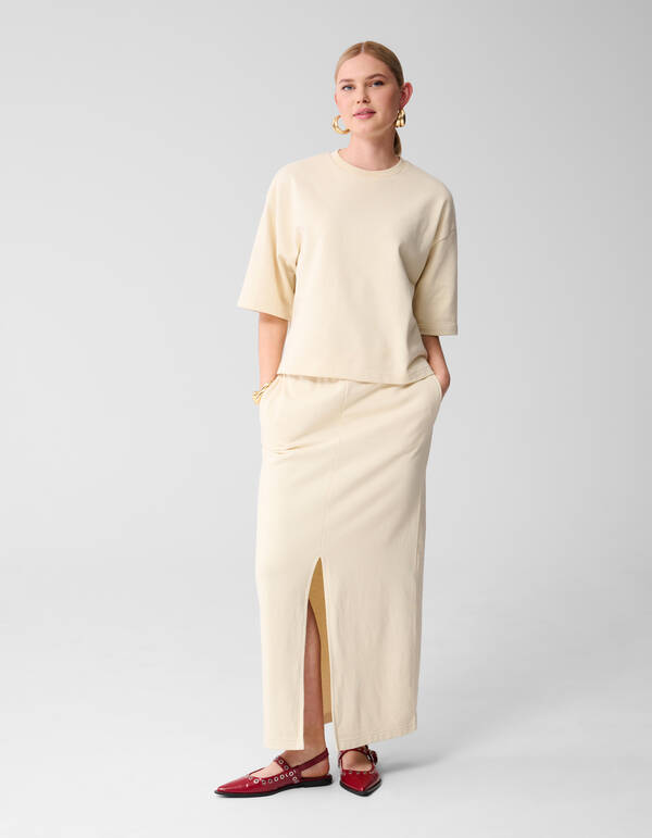 Sweat-T-Shirt in &Uuml;bergr&ouml;&szlig;e Off White SHOEBY WOMEN