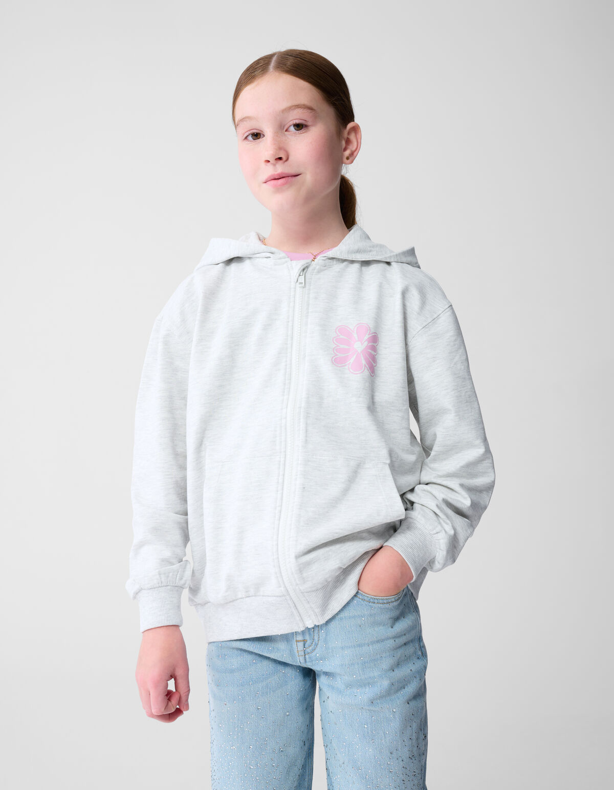 Blume Artwork Weste Hellgrau SHOEBY GIRLS