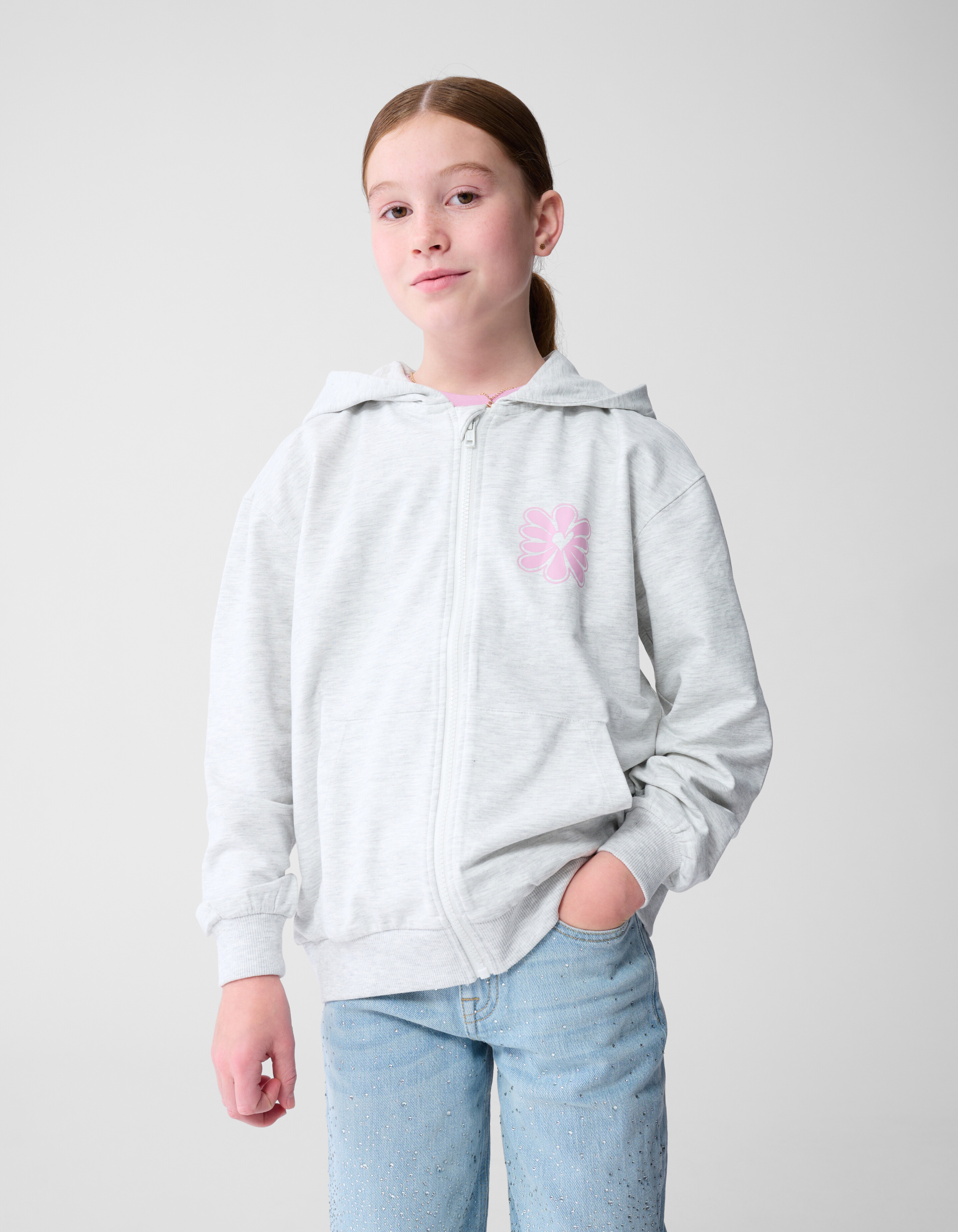 Blume Artwork Weste Hellgrau SHOEBY GIRLS