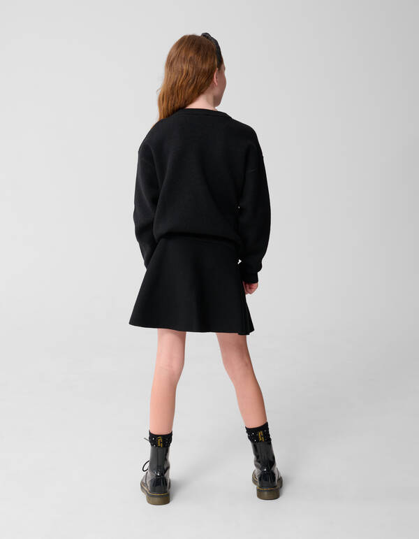 Strick-Minirock Schwarz SHOEBY GIRLS