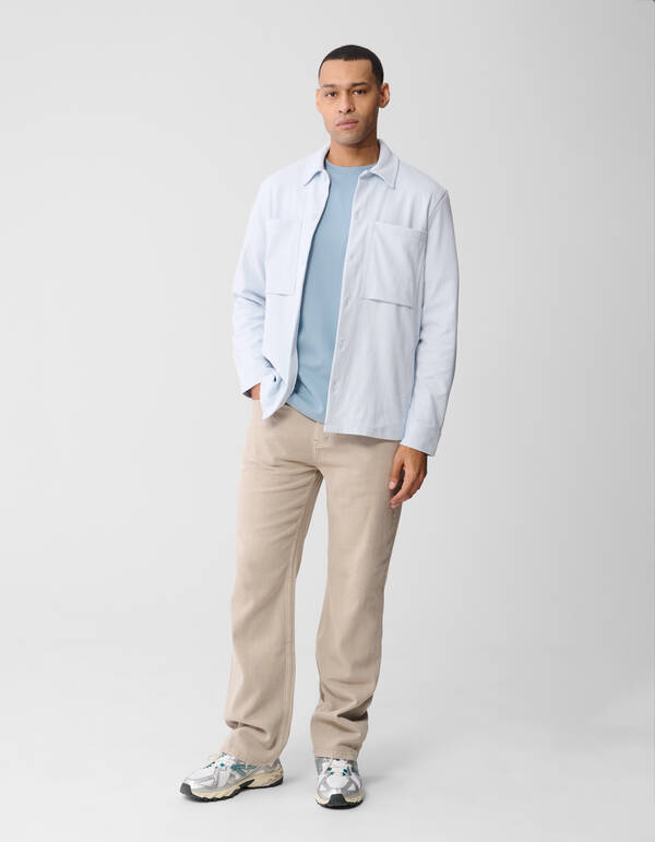 Strukturiertes Overshirt Hellblau SHOEBY MEN