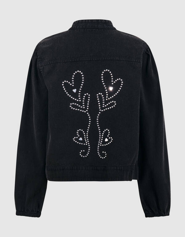 R&uuml;schen-Ohrstecker Jack Dunkelgrau SHOEBY GIRLS