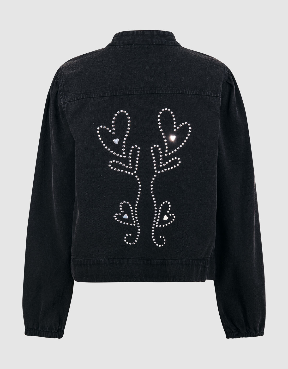 R&uuml;schen-Ohrstecker Jack Dunkelgrau SHOEBY GIRLS