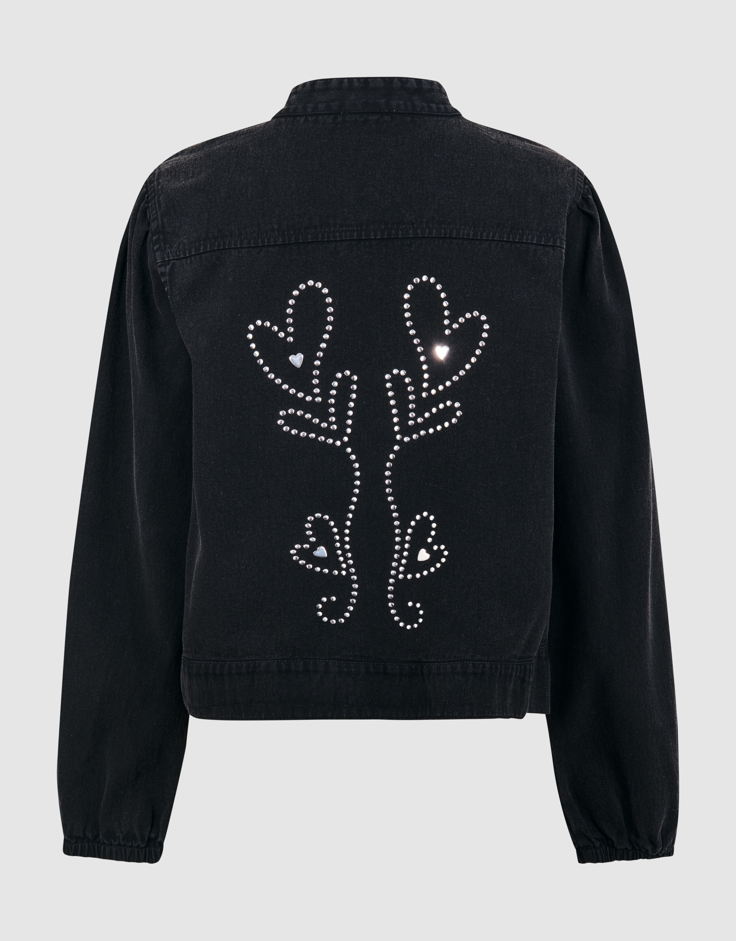 R&uuml;schen-Ohrstecker Jack Dunkelgrau SHOEBY GIRLS