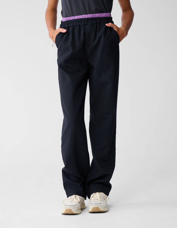 Smiley Nadelstreifenhose Dunkelblau SHOEBY GIRLS