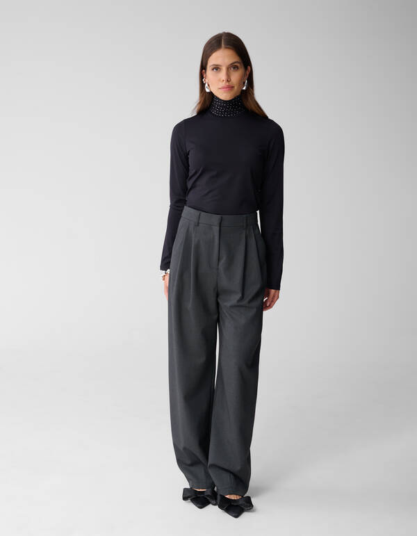 Strass Col Top Schwarz SHOEBY WOMEN