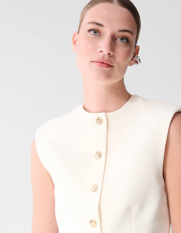 Wei&szlig;e Peplum-Weste SHOEBY WOMEN